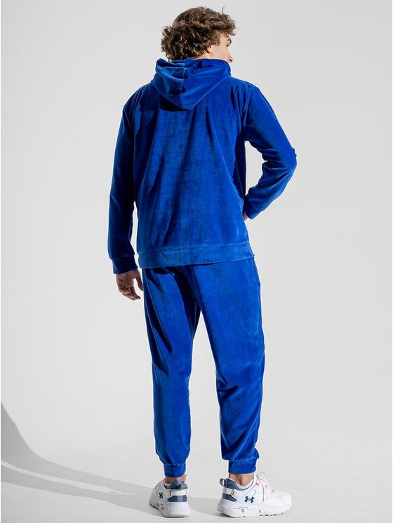 Jigga Wear Jigga Wear Komplet dresowy DRES MĘSKI Welurowy Komplet Dresowy Jigga Opposite Patch Niebieski XXL Niebieski