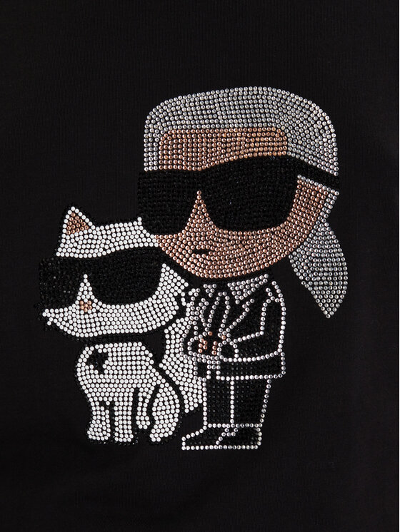 KARL LAGERFELD KARL LAGERFELD T-krekls A1W17131 Melns Regular Fit
