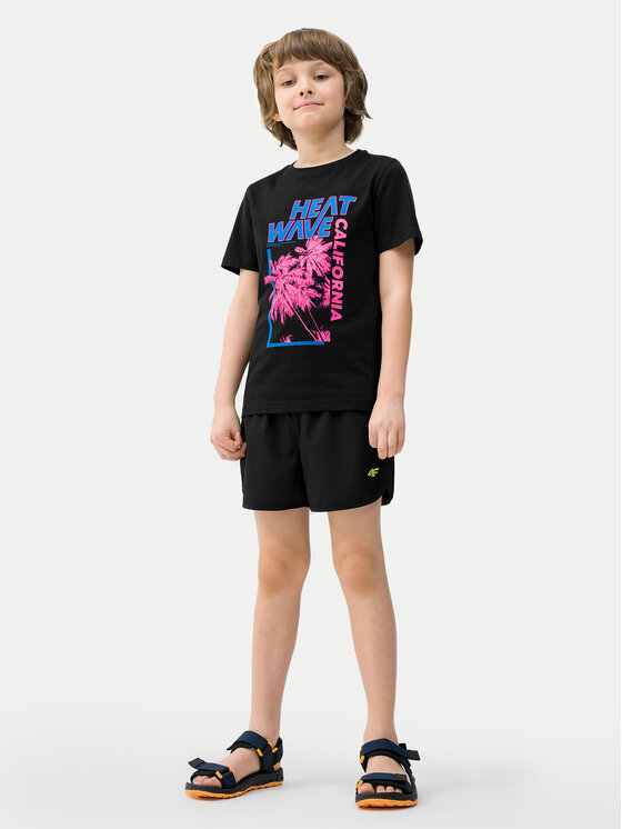 4F 4F Σορτς κολύμβησης 4FJWSS24UBDSM068 Μαύρο Regular Fit