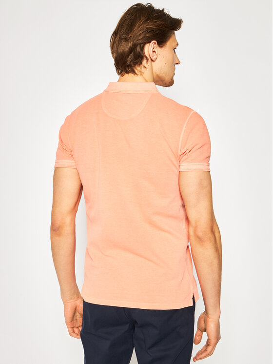 Wrangler Wrangler Polo Overdye W7F4KQA04 112131803 Pomarańczowy Regular Fit