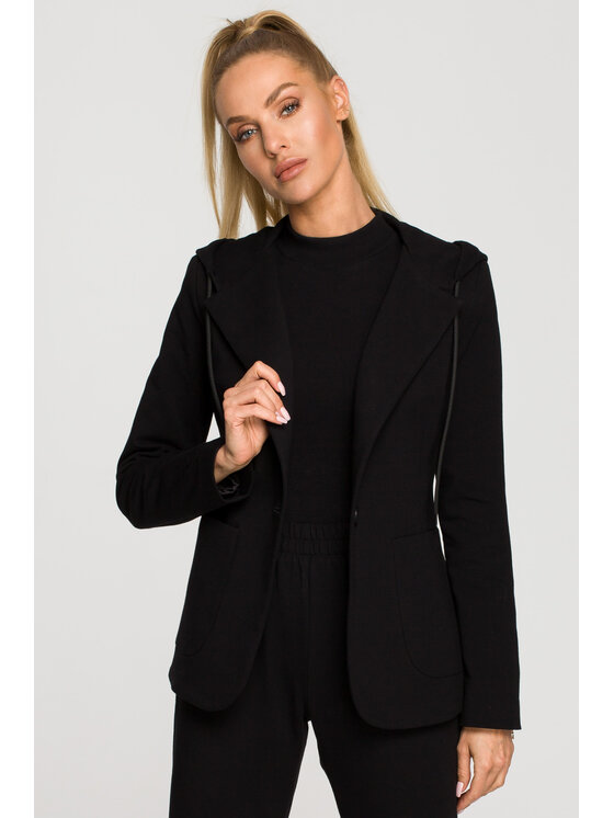 Made of Emotion Made of Emotion Sako M691 Čierna Casual Fit