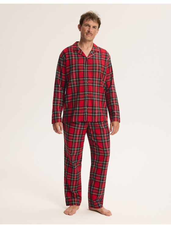 Esotiq Esotiq Piżama 46412 Czerwony Regular Fit