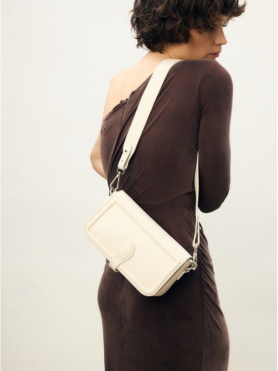 ALLORA BE UNIQUE ALLORA BE UNIQUE Borsetta crossbody 100% skóra Écru