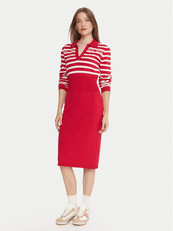 Liu Jo Liu Jo Strickkleid TF5215 MS63L Rot Regular Fit