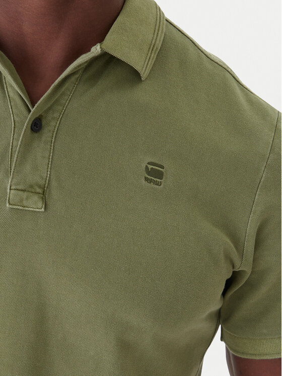 G-Star Raw G-Star Raw Polo majica Dunda D11595-D756 Zelena Slim Fit