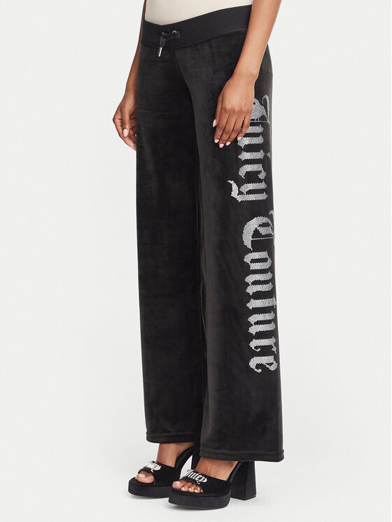 Juicy Couture Juicy Couture Sportinės kelnės Old Gothic JCWBJ226334 Juoda Regular Fit