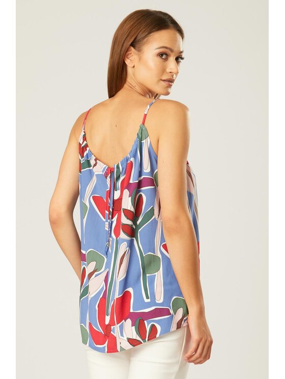 QUIOSQUE QUIOSQUE Bluzka 16-X-207 Niebieski Regular Fit