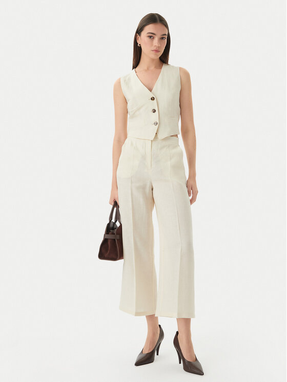 Marella Marella Жилетка за костюм Veranda 2615151032 Екрю Regular Fit