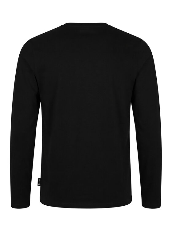 Ombre Ombre Longsleeve L171 Czarny Regular Fit