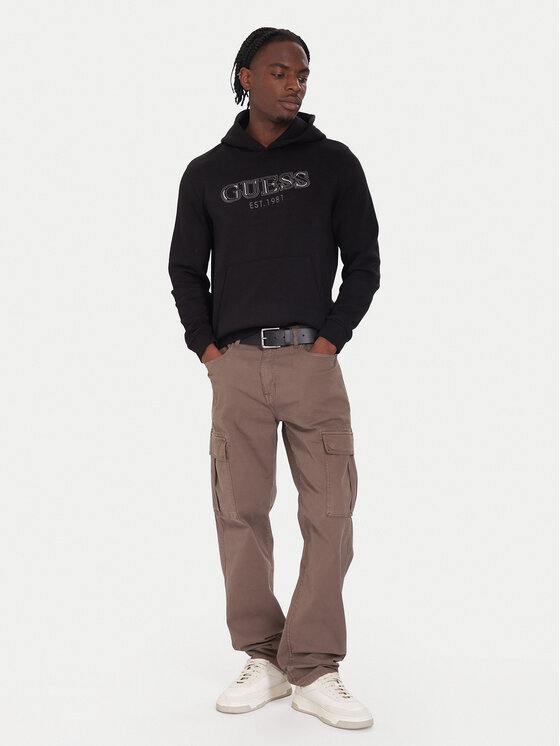 Guess Guess Mikina M5BQ36 K9Z21 Čierna Regular Fit