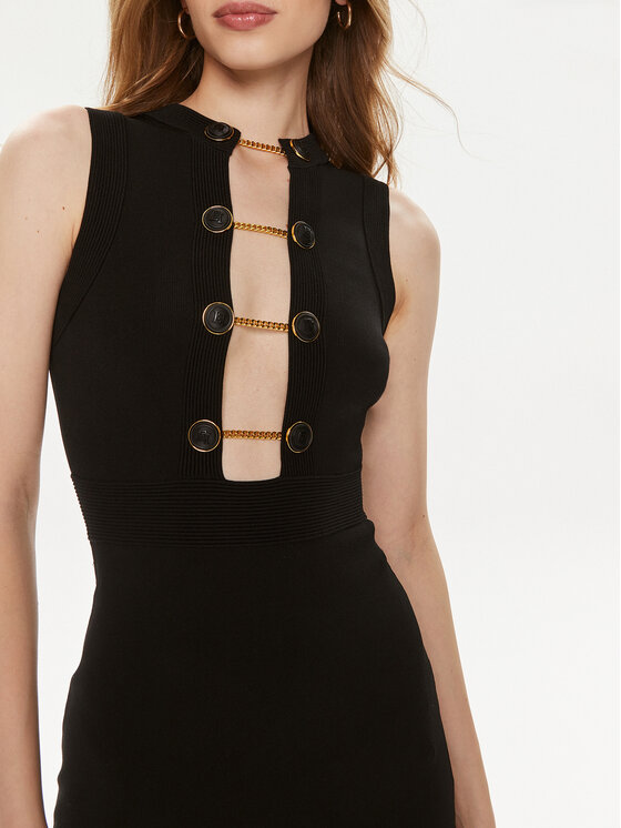 Elisabetta Franchi Elisabetta Franchi Cocktail obleka AM-50S-41E3-V500 Črna Slim Fit