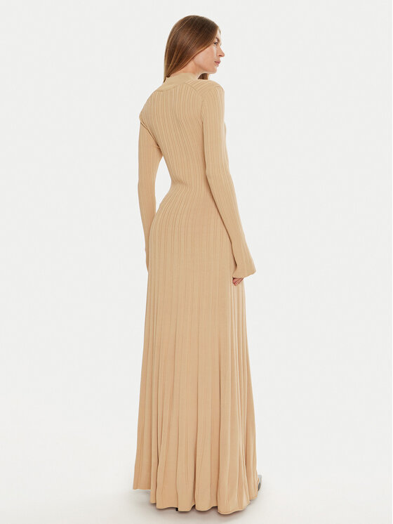 IVY OAK IVY OAK Pletena obleka Kourtney IO113144 Bež Slim Fit