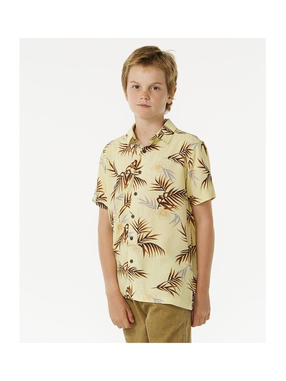 Rip Curl Rip Curl Koszula Surf Revival S/S Shirt- Boy Żółty Standard Fit