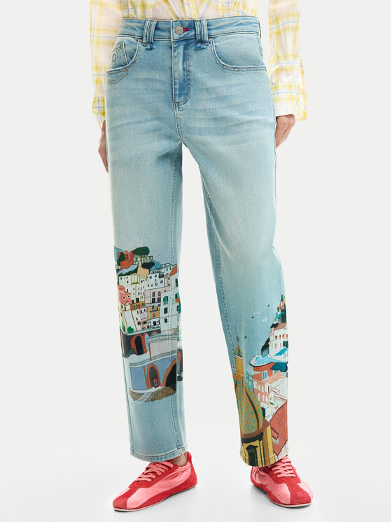 Desigual Desigual Blugi Amalfi 26SWDD01 Colorat Tapered Fit