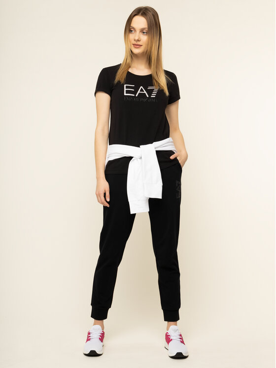 EA7 Emporio Armani EA7 Emporio Armani Tričko 3HTT30 TJ12Z 1200 Čierna Regular Fit