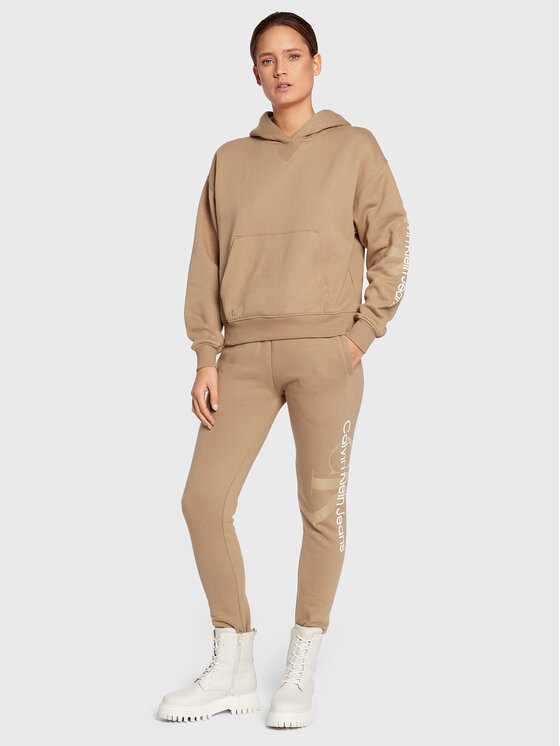 Calvin Klein Jeans Calvin Klein Jeans Felpa J20J219759 Marrone Cropped Fit