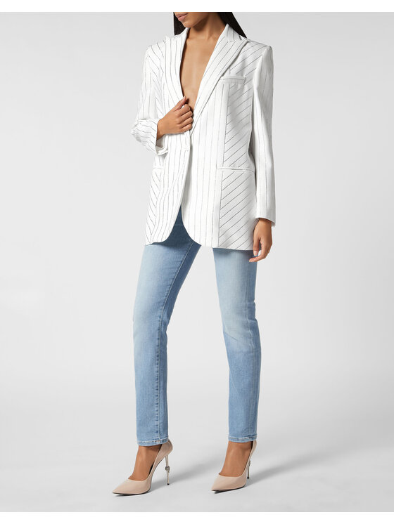 PHILIPP PLEIN PHILIPP PLEIN Sako 9307 Biela Loose Fit