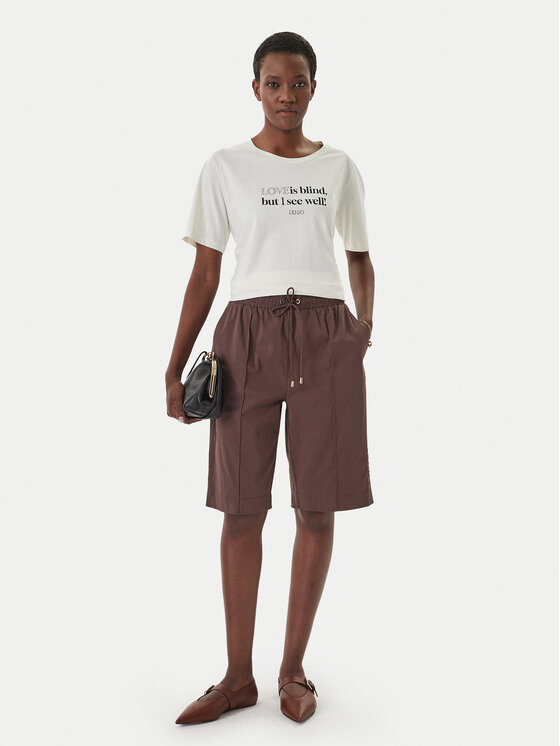 Liu Jo Sport Liu Jo Sport T-Shirt TA6266 JS923 Εκρού Regular Fit