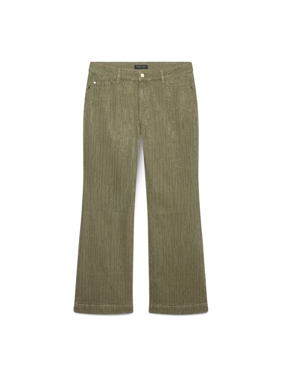 Fiorella Rubino Fiorella Rubino Pantaloni di tessuto P075T005472N015 Verde Flare Fit