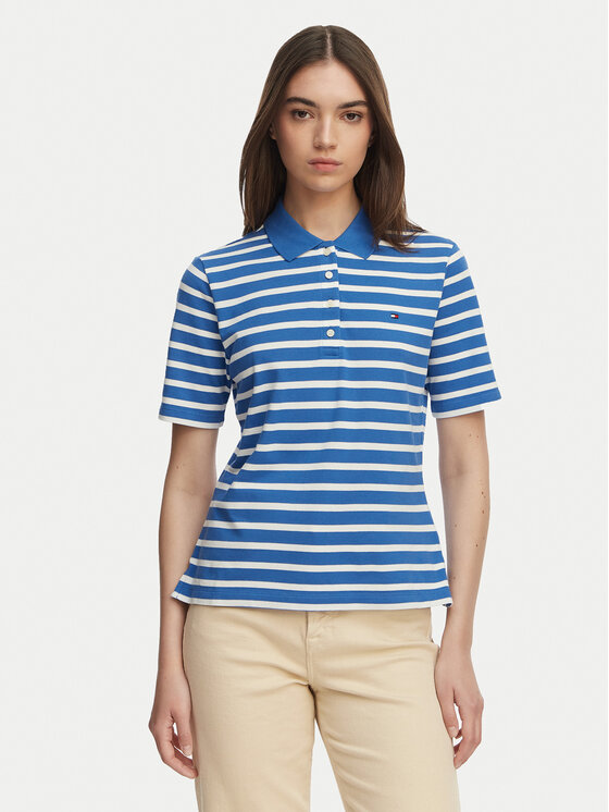 Tommy Hilfiger Tricou polo 1985 WW0WW43224 Albastru Regular Fit