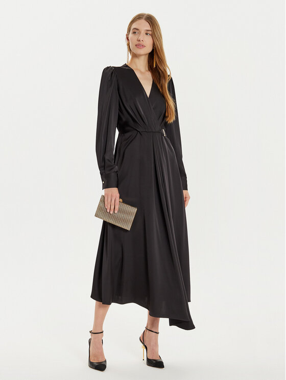 Fracomina Fracomina Coctailkleid FR24WD3002W41101 Schwarz Regular Fit