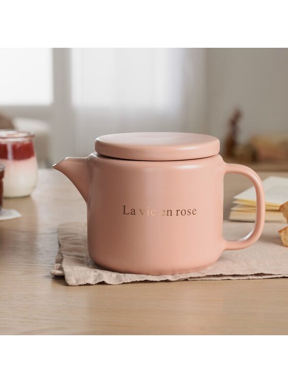 MIAhome MIAhome Zaparzacz dzbanek do herbaty ceramiczny Belle Journée pudrowy Różowy