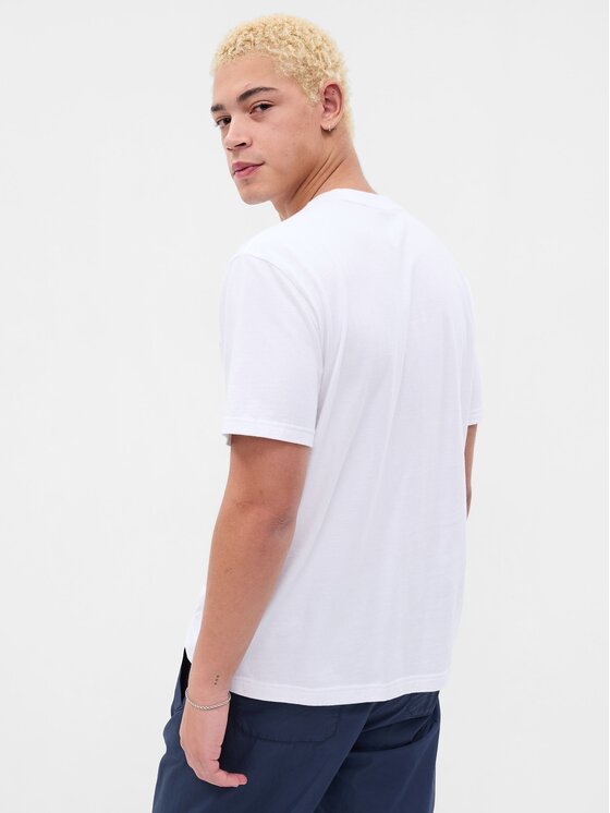 Gap Gap T-Shirt 797924-02 Biały Regular Fit
