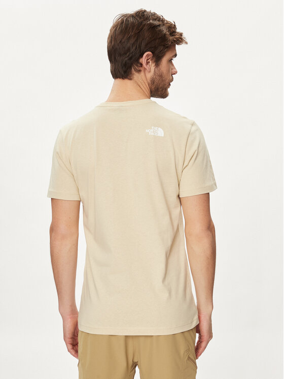 The North Face The North Face T-krekls Woodcut Dome NF0A87NX Bēšs Regular Fit