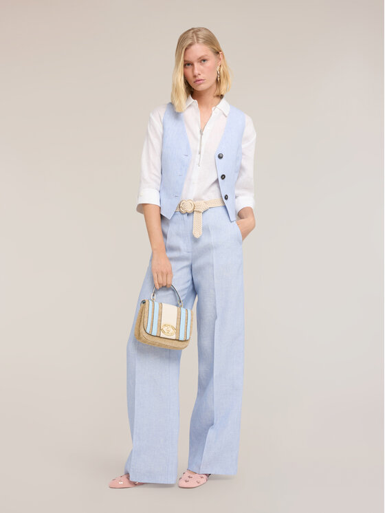 Motivi Motivi Camicia L017Q000080N0R4 Turchese Regular Fit