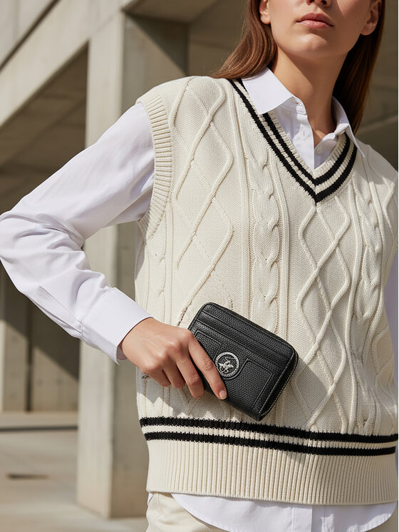 Beverly Hills Polo Club Beverly Hills Polo Club Портфейл CEO-BHPC-W1-002-AW25 Черен