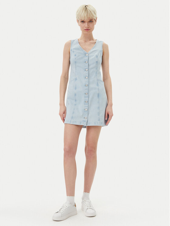 Levi's® Levi's® Džínové šaty Vianna Vest 001WL-0000 Světle modrá Regular Fit