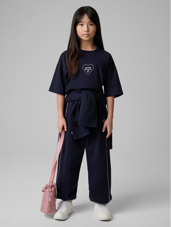 4F 4F T-Shirt BOW MOTION Granatowy Loose Fit