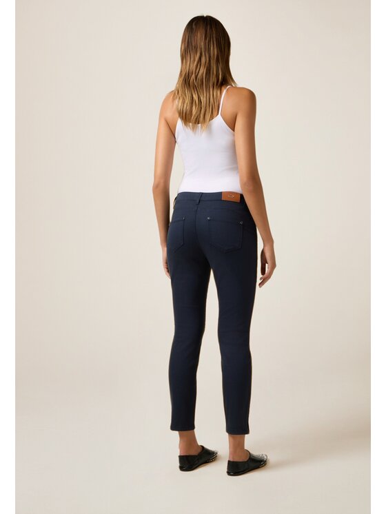 Oltre Oltre Pantaloni di tessuto P728R008665N034 Blu Skin Fit