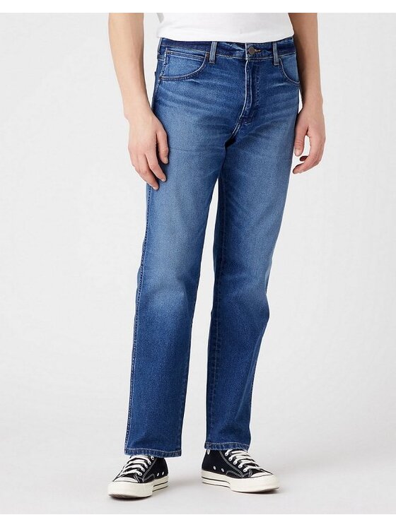 Wrangler Wrangler Jeansy FRONTIER Niebieski Straight Fit