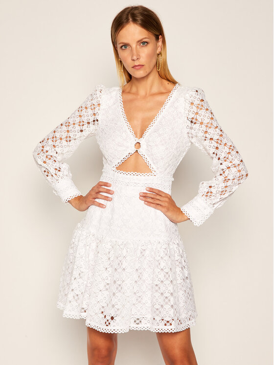 MICHAEL Michael Kors MICHAEL Michael Kors Letné šaty Medallion Lace MU08ZRPEUF Biela Regular Fit