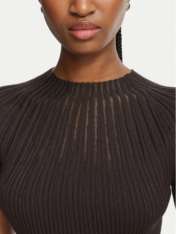 Rinascimento Rinascimento Blusa CFM0012383003 Marrone scuro Slim Fit