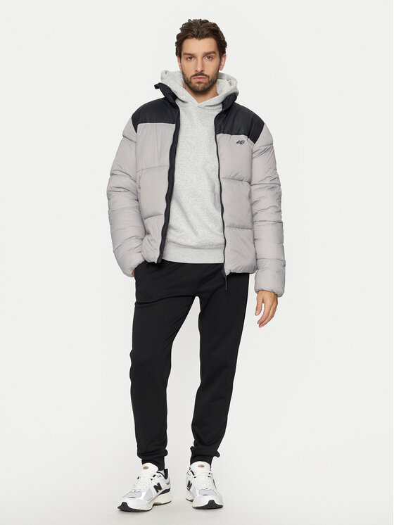 4F 4F Зимно яке 4FWAW24TDJAM485 Сив Regular Fit