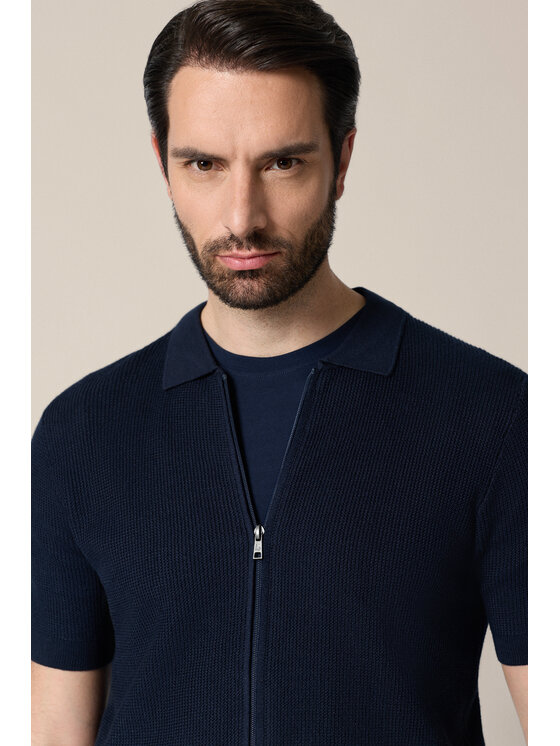 Lancerto Lancerto Polo Maurizio PO073126000013 Granatowy Regular Fit