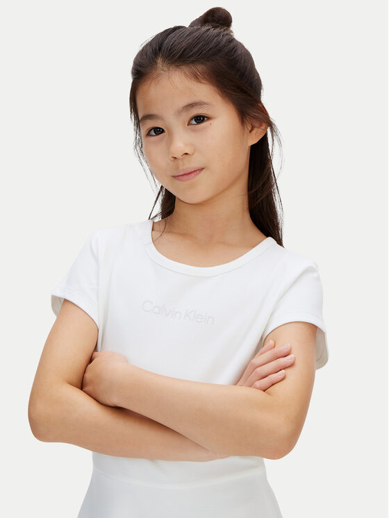 Calvin Klein Calvin Klein Igapäevane kleit Skater LVCKSJH02G Valge Regular Fit