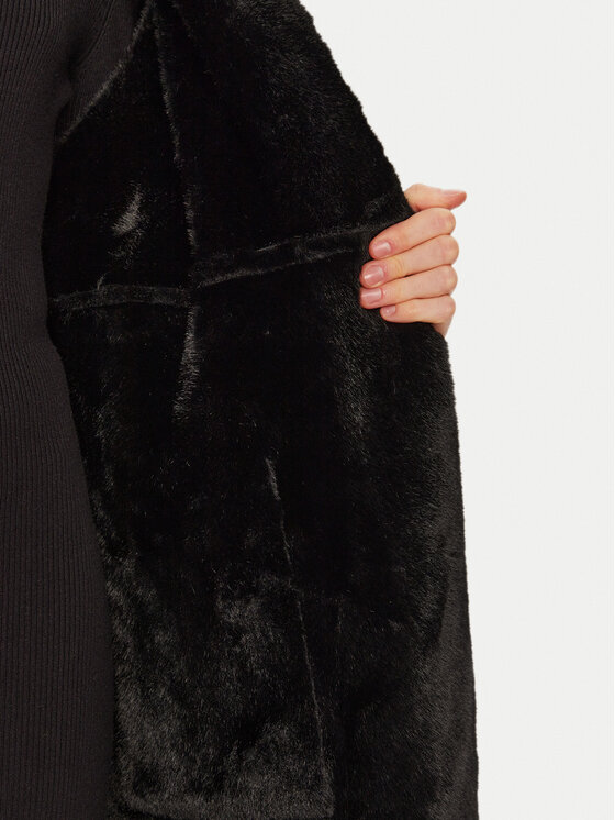 Eleh Eleh Fellmantel E00250 Schwarz Regular Fit