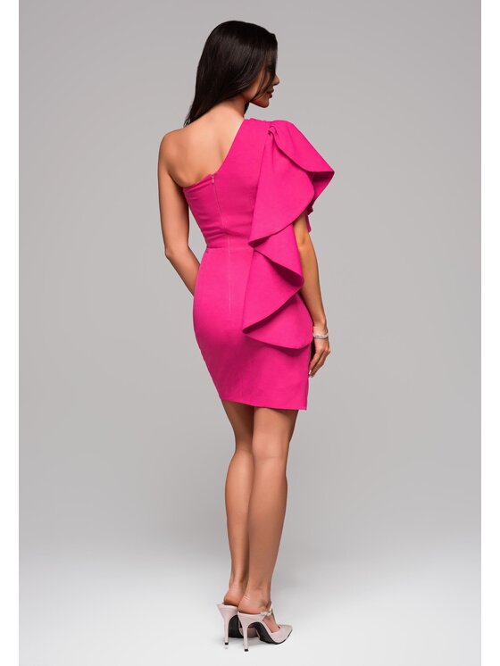 Ombre Ombre Sukienka koktajlowa LA-OM-DLR099 Różowy Regular Fit