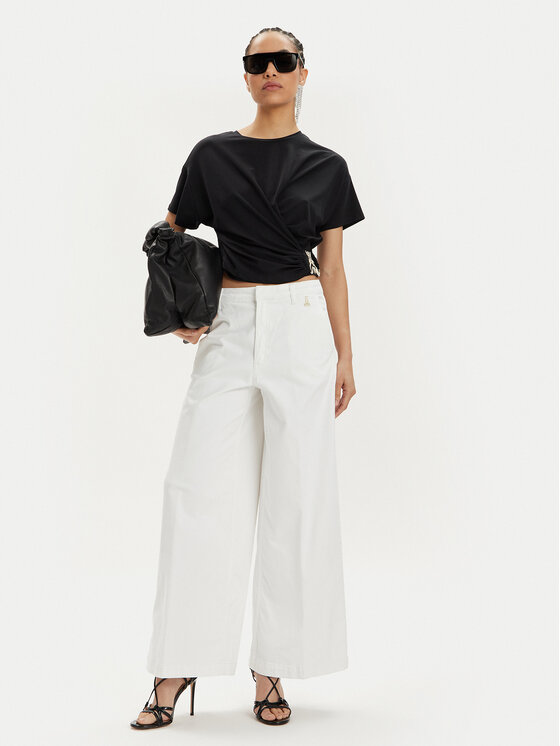 Patrizia Pepe Patrizia Pepe Παντελόνι υφασμάτινο 2P1577/D076-W146 Λευκό Relaxed Fit