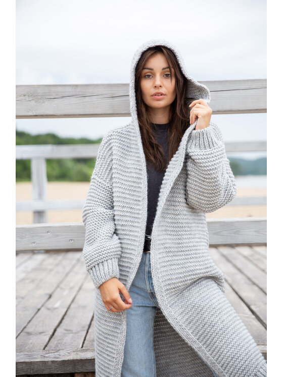 BeWear BeWear Sweter bk054 Szary Custom Fit