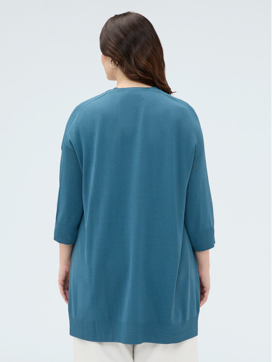 Fiorella Rubino Fiorella Rubino Kardigan M249E002271N024 Turkusowy A-Line Fit