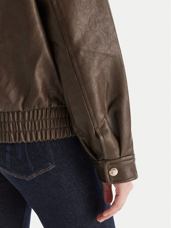 MICHAEL Michael Kors MICHAEL Michael Kors Kurtka z imitacji skóry 77A1487M52 Brązowy Relaxed Fit