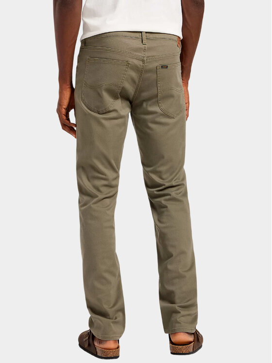 Lee Lee Spodnie materiałowe DAREN ZIP FLY Zielony Straight Fit
