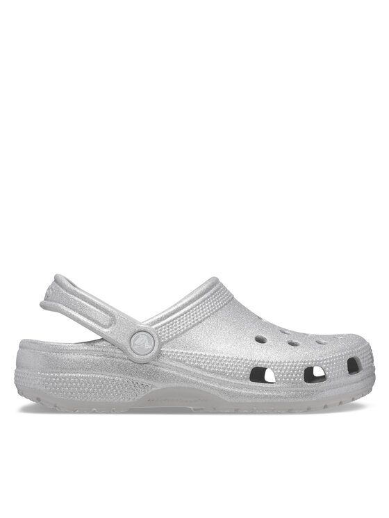 Crocs Šľapky Classic Glitter Clog 205942 Strieborná