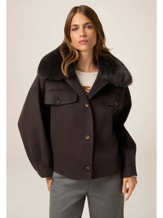 Oltre Oltre Cappotto invernale 0096J000140N022 Marrone Boxy Fit