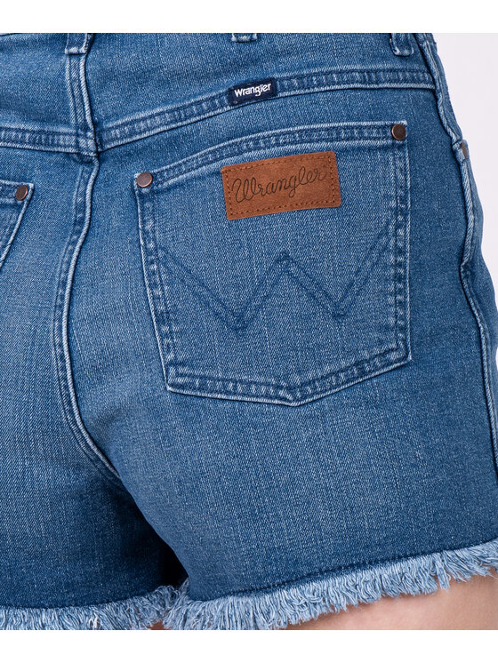 Wrangler Wrangler Szorty jeansowe 112328904 Niebieski Regular Fit
