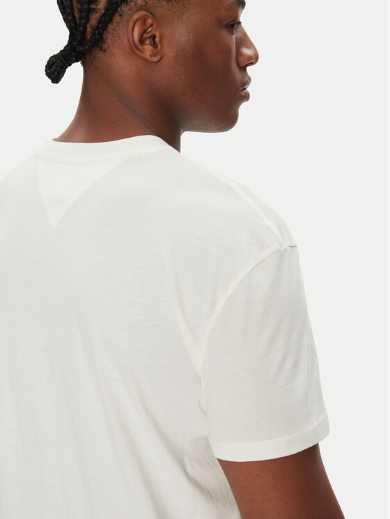 Tommy Jeans Tommy Jeans T-krekls Flag Linear DM0DM21911 Balts Regular Fit